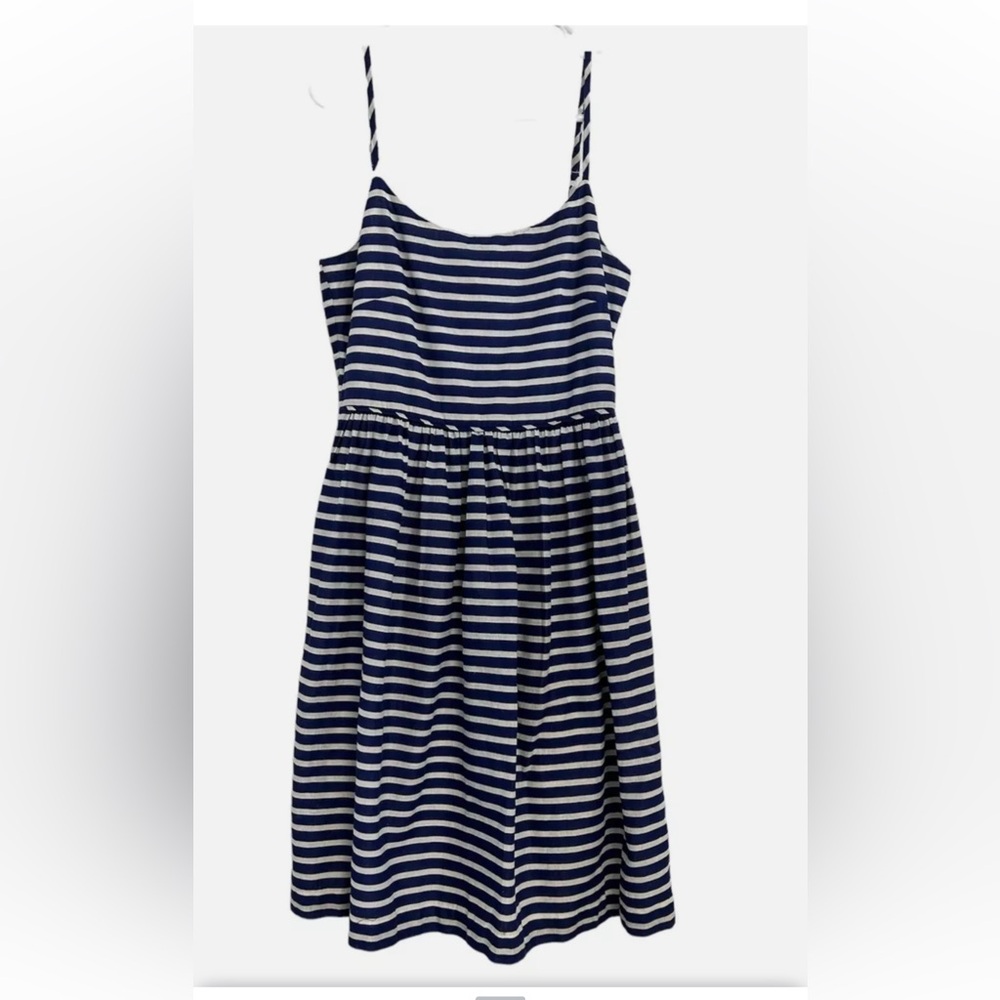 J. Crew nautical cotton linen summer dress
